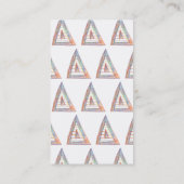 レインボープリズムトライアングルユニークモダンプロフェッショナル 名刺 (裏面)