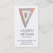 レインボープリズムトライアングルユニークモダンプロフェッショナル 名刺 (正面)