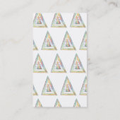 レインボープリズムトライアングルユニークモダンプロフェッショナル 名刺 (裏面)