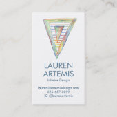 レインボープリズムトライアングルユニークモダンプロフェッショナル 名刺 (正面)