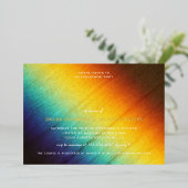 レインボープリズムラブイズラブゲイ婚約パーティ 箔招待状 (立ち正面)