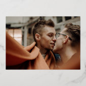 レインボープリズムラブイズラブゲイ婚約パーティ 箔招待状 (裏面)