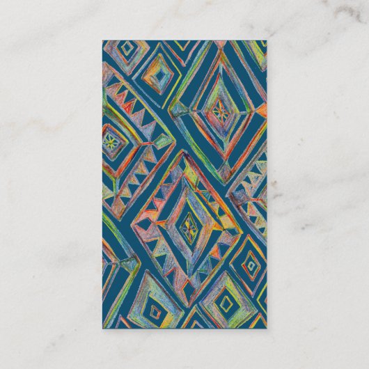 レインボープリズム垂直クリエイティブ幾何学 名刺 (裏面)