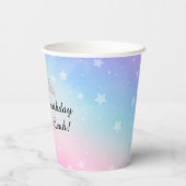 レインボープリンセス誕生日紙カップ 紙コップ (裏面)