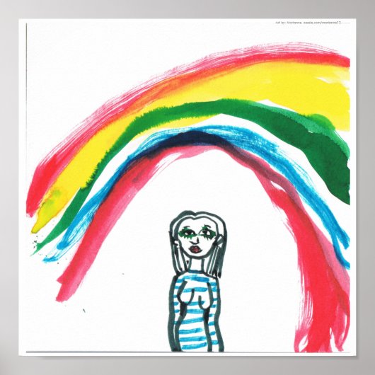 レインボープリントの下 ポスター (正面)