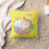 レインボープリントキッテン装飾用クッション クッション (ブランケット)