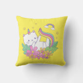 レインボープリントキッテン装飾用クッション クッション (裏面)