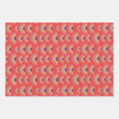 レインボープリントギフトラップ ラッピングペーパーシート (正面3)