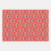 レインボープリントギフトラップ ラッピングペーパーシート (正面2)