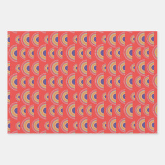 レインボープリントギフトラップ ラッピングペーパーシート