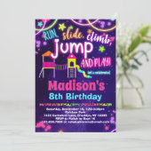 レインボープレイグラウンドバースデーパーティーの招待 招待状 (スタンド正面)