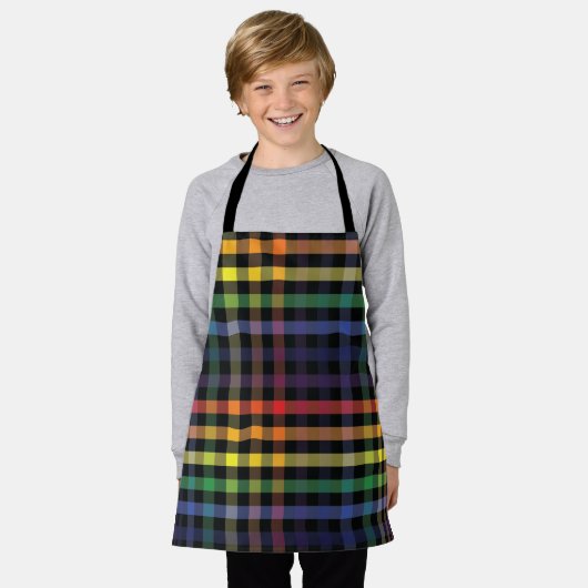 レインボープレイド エプロン (着用した状態)