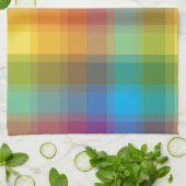 レインボープレイド キッチンタオル (折り畳み)