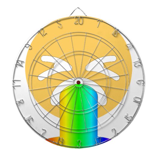 レインボープーク絵文字 ダーツボード (正面)