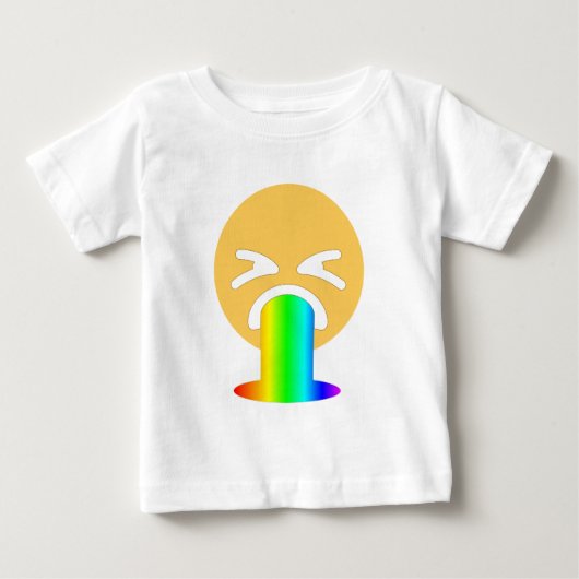 レインボープーク絵文字 ベビーTシャツ (正面)