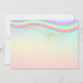 レインボープールパーティーユニコーンマーメイド誕生日写真 招待状 (裏面)