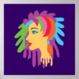 レインボーヘアアート ポスター