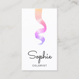 レインボーヘアカラーリストスタイリストサロン 名刺