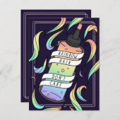 レインボーヘアパステルダイボトルダークガーリー ポストカード (正面/裏面)