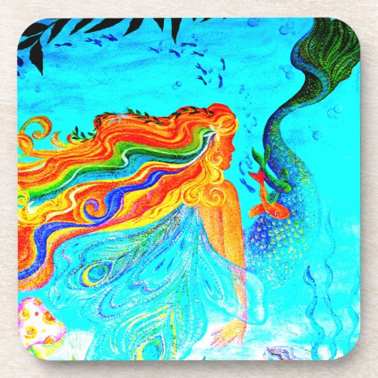 レインボーヘアマーメイドコースター コースター (正面)