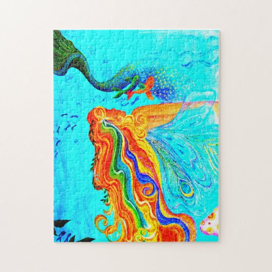 レインボーヘアマーメイドパズル ジグソーパズル (縦)