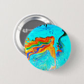 レインボーヘアマーメイドボタン 缶バッジ (正面&裏面)