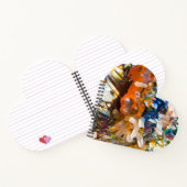 レインボーヘマタイトクリスタルハートメモ帳バレンタイン ノートブック (内部)