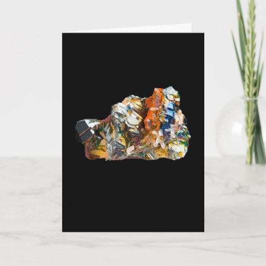 レインボーヘマタイト結晶アッド独自の文字カード カード (正面)