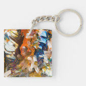 レインボーヘマタイト結晶 キーホルダー (裏面)