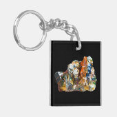 レインボーヘマタイト結晶 キーホルダー (正面左)