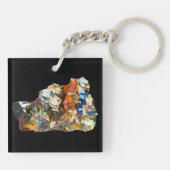 レインボーヘマタイト結晶 キーホルダー (裏面)