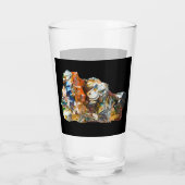 レインボーヘマタイト結晶 タンブラーグラス (裏面)