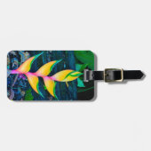 レインボーヘリコニア、ヘナ、カウアイ、ハワイ ラゲッジタグ (正面横)