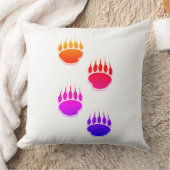 レインボーベアポープリントTシャツ クッション (ブランケット)