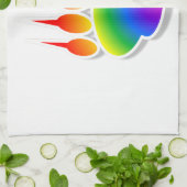 レインボーベアーポープリント キッチンタオル (折り畳み)