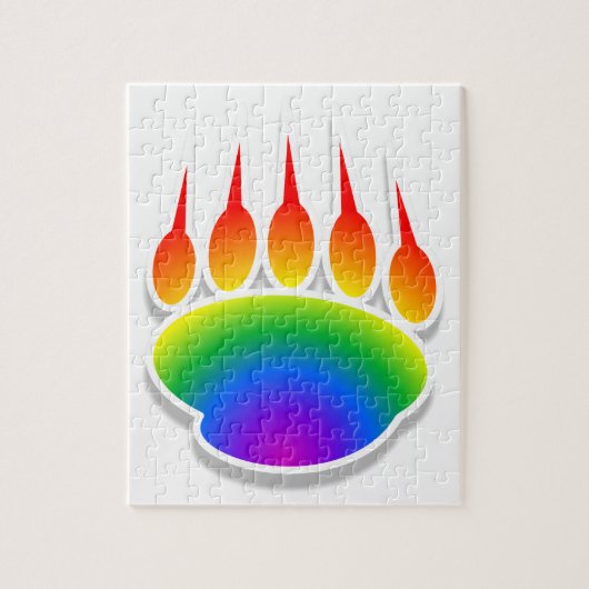 レインボーベアーポープリント ジグソーパズル (縦)