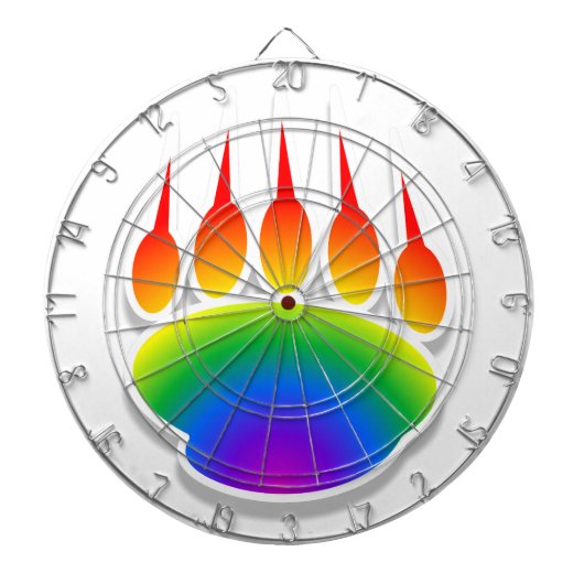 レインボーベアーポープリント ダーツボード (正面)