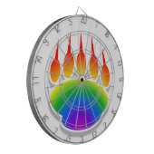 レインボーベアーポープリント ダーツボード (正面左)