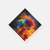 レインボーベア スタンダードカクテルナプキン (角)