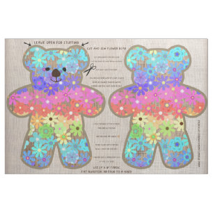 レインボーベア ソフトトイ カットアンドソー キット ファブリック