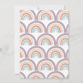 レインボーベイビーシャワーバイメール招待状 招待状 (裏面)