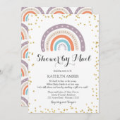 レインボーベイビーシャワーバイメール招待状 招待状 (正面/裏面)