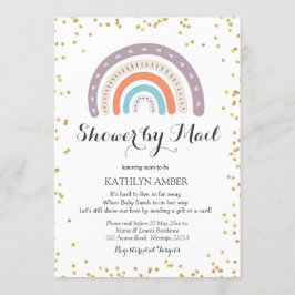 レインボーベイビーシャワーバイメール招待状 招待状