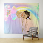 レインボーベイビーシャワーバナー背景 エスニックガール タペストリー (インサイチュ(横))