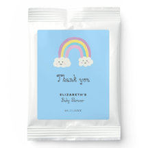 レインボーベイビーシャワー 男の子 かわいい パステルカラー 感謝