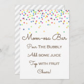 レインボーベイビー スプリンクラー テーブルサイン サイズ 5x7" 招待状 (正面/裏面)