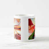 レインボーベゴニアフラワーウォーターオリジナルアート コーヒーマグカップ (中央)