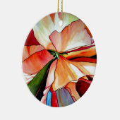 レインボーベゴニアフラワーウォーターオリジナルアート セラミックオーナメント (右)