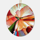 レインボーベゴニアフラワーウォーターオリジナルアート セラミックオーナメント (左)