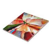 レインボーベゴニアフラワーウォーターオリジナルアート タイル (側面)